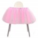 1Pc Pink Tutu Skirt High Chair Tulle Table Cover Party Favor