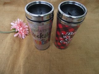 10Pcs Insulated Water Bottle Coffee Tumbler 450ML Wholesale