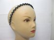 (image for) 1x12Pcs Waved Hairband Hair Bands with Rhinestone Dark Blue
