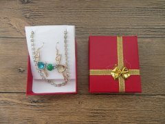 (image for) 12Pcs Cardboard Necklace Earring Ring Jewelry Gift Box 8x7x2.7cm