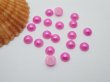 5000Pcs 6mm Fuschia Semi-Circle Simulated Pearl Bead Flatback (image for) 5000Pcs 6mm Fuschia Semi-Circle Simulated Pearl Bead Flatback