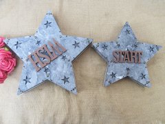 (image for) 1Set x 2Pcs Vintage Five-Pointed Star Light Desktop Wall Decor