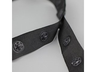 1Set X 50yards Black Snap Round Button Fastener Tape