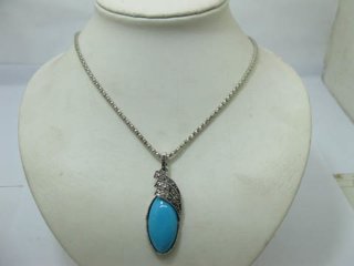 12X Ornate Style Resin Bead Pendant Necklace 44cm Long