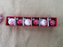 (image for) 30Pcs Red White Xmas Tree Ball Bauble Hanging Home Party Ornamen