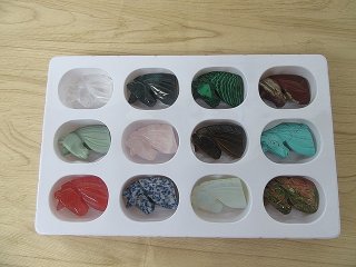 (image for) 12Pcs 2 Inch Unicorn Gemstone Statue Healing Crystal Animals