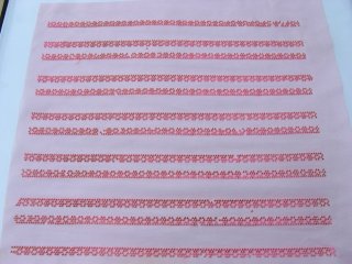 (image for) 10 Cloth Sew-on Sticks pink strip etc DIY Craft Patch 38x28cm