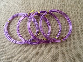 10Rolls x 2Meter Aluminium Wire Purple Jewellery Making Wire Wra