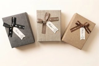 (image for) 12Pcs Grey Tone Gift Case Jewelry Packing Box Gift Paper Boxes 70x90mm