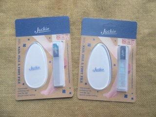 (image for) 2Sheet x 2Pcs Nail File Foot File Slim Buffing Tool