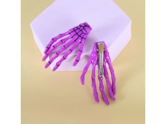 (image for) 1Pc Funny Skull Skeleton Hand Bone Claw Hair Clips Hairpins