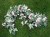 4Pcs Pink Artificial Rose Leaf Garland Vine String Decor 1m Long