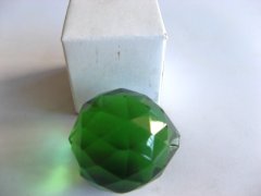 (image for) 10X Green Lead Crystal Ball for Suncatcher 30x35mm