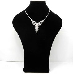 1X Black Velvet Necklace Display Bust 40cm High