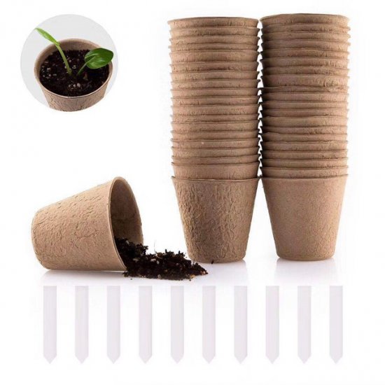 1Set 45Cups Biodegradable Paper Pulp Seedling Cups Garden - Click Image to Close