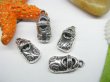 (image for) 20pcs Metal Beautiful July Ruby Baby Shoe Charms yw-ac-mc63