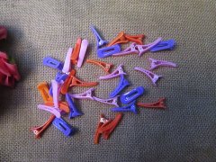 (image for) 1Pc Hair Clips Single Prong Findings Mixed Color