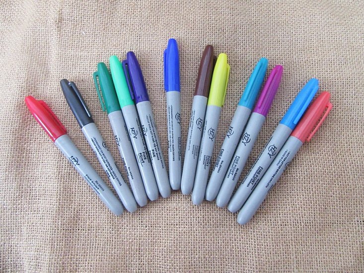 4x12Pcs Brilliant Permanent Marker Watercolor Pens Office Use - Click Image to Close
