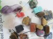 (image for) 50Pcs Irregular Gemstone Beads Pendant with Bail Assorted