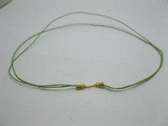 (image for) 95 Green 2-String Waxen Strings For Necklace Golden Clasp