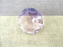 5X Pink Round Crystal Taper Ball 50x30mm