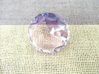 5X Pink Round Crystal Taper Ball 50x30mm (image for) 5X Pink Round Crystal Taper Ball 50x30mm