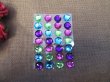 (image for) 3Sheets x 28Pcs Self Stick Gems Rhinestone Stickers Craft Scrapb