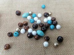 250g Assorted Color and Shape Round Oval Beads DIY Accessories 250g Assorted Color and Shape Round Oval Beads DIY Accessories