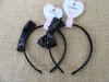 6X Black Headbands Hair Band Hair Hoop Hairband with Bowknot