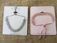 (image for) 6Pcs Fashion Trendy Metal Bracelet Bangles Assorted