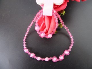 13Sets Pink Beaded Necklace Bracelet for Girls