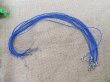 6Packs x 10Pcs Blue Waxen Strings With Connector For Necklace 2m (image for) 6Packs x 10Pcs Blue Waxen Strings With Connector For Necklace 2m