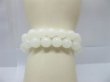 (image for) 50 Fashion White Glass Bead 10mm Beaded Bracelets