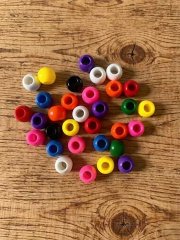 (image for) 255Pcs Jumbo Pony Beads 14mm Dia Mixed Color Jewelry Making