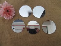 6Pkt x 5Pc Modern Round Glass Mirror Tiles Wall Art Home Decor