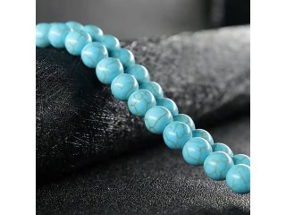 (image for) 6Strands x 19Pcs Rare Turquoise 10mm Round beads