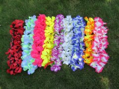 (image for) 12Pcs Hawaiian Dress Party Flower Leis/Lei 55-68cm long Mixed