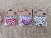 6packs x 23pcs Plastic Beads 12mm Dia Mixed Color 6packs x 23pcs Plastic Beads 12mm Dia Mixed Color