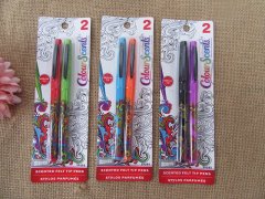 (image for) 8Sheets x 2Pcs Marker Pens Art Drawing Craft Marker with Scent