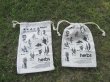 12 Hemp Cloth Drawstring Jewelry Gift Pouches 300x195mm