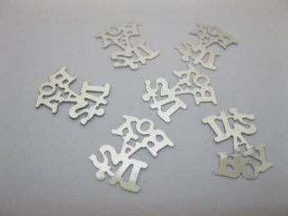 3600Pcs Silver "It's A Boy" Baby Shower Party Table Confetti