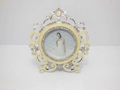 1X Ivory Floral D¨¦cor Wedding Photo Frame w/Rhinestone