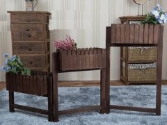 (image for) 1X Foldable Wooden Garden Home Planter Stand Storage 100x40x64cm