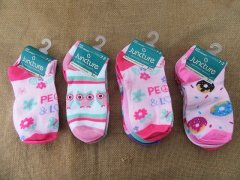 (image for) 4Pack x 3Pair Girls Cotton Low Cut Ankle Socks 7-2 Size