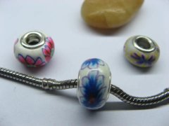 (image for) 100 Assorted Polymer Clay European Beads pa-cy1