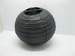 (image for) 10Pcs New Plain Black Paper Lantern Wedding Favor 30cm