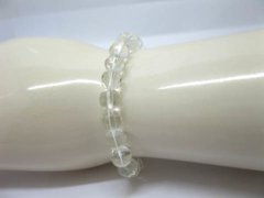 (image for) 50 Fashion Clear Glass Bead 8mm Beaded Bracelets