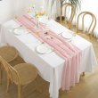 (image for) 1Pc Pink Wedding Arch Chiffon Table Runner Dining Party Decor