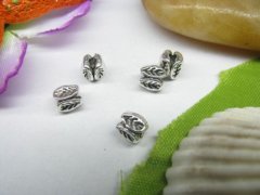 (image for) 200pcs Metal Leaf Tube Beads yw-ac-mb21