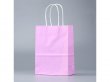 48 Bulk Kraft Paper Gift Carry Shopping Bag 27x21x11cm Pink